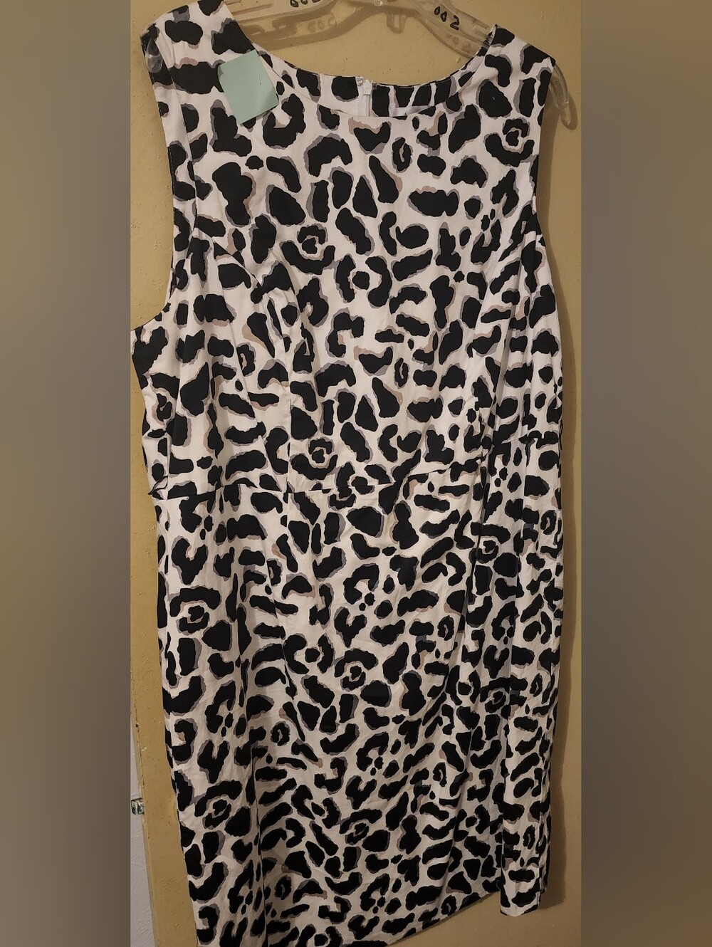 Black & White Leopard Print Dress Plus Size